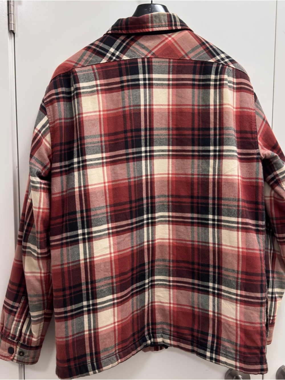 Burton men’s 80G thermolite Insulated Red and Black Plaid Shirt Jacket size M - Picture 2 of 12